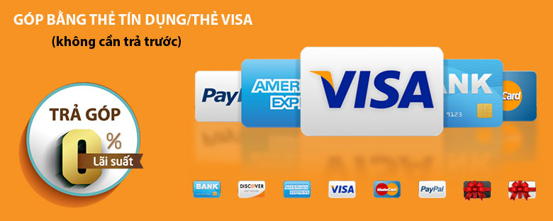 Trả góp bằng thẻ tín dụng/thẻ visa