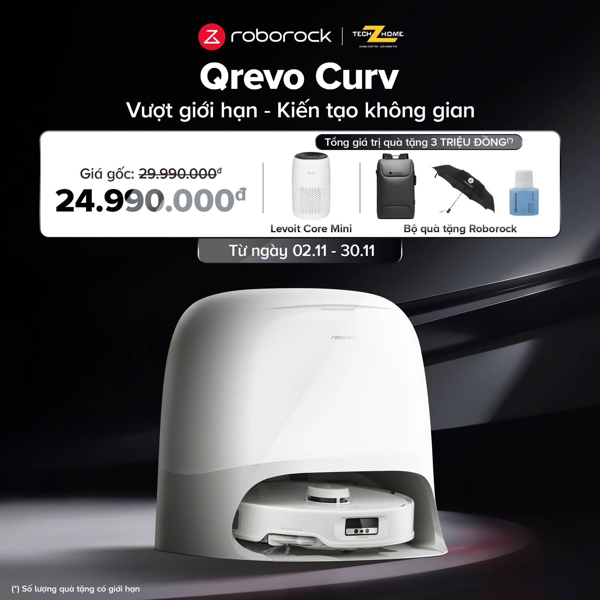 Ưu đãi của Roborock QRevo CurV