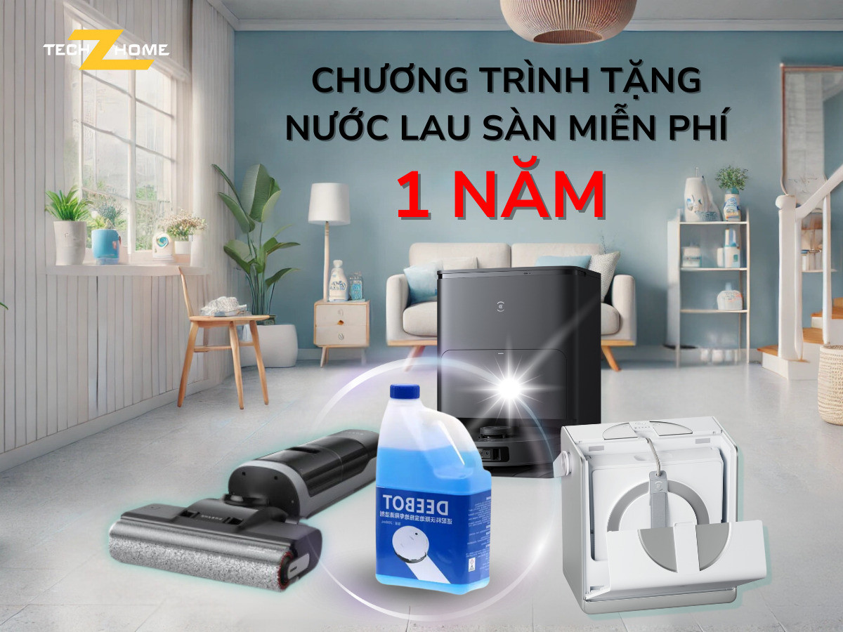 Chương trình tặng ước lau sàn miễn phí 1 năm của Techzhome