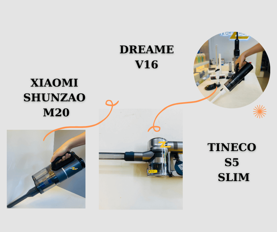 Đầu hút dài của ba model