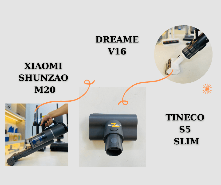 Đầu hút chổi lông của 3 model 