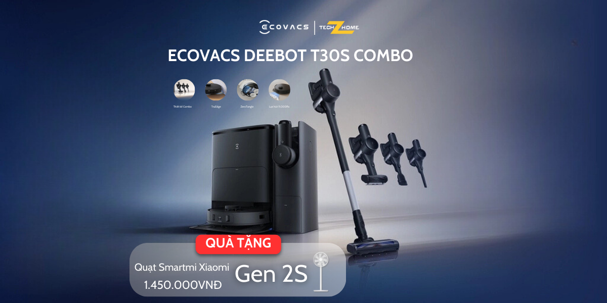 [SIÊU SALE THÁNG 11] Mua robot Ecovacs T30S Combo nhận ngay quạt thông minh Xiaomi Smartmi Gen2S