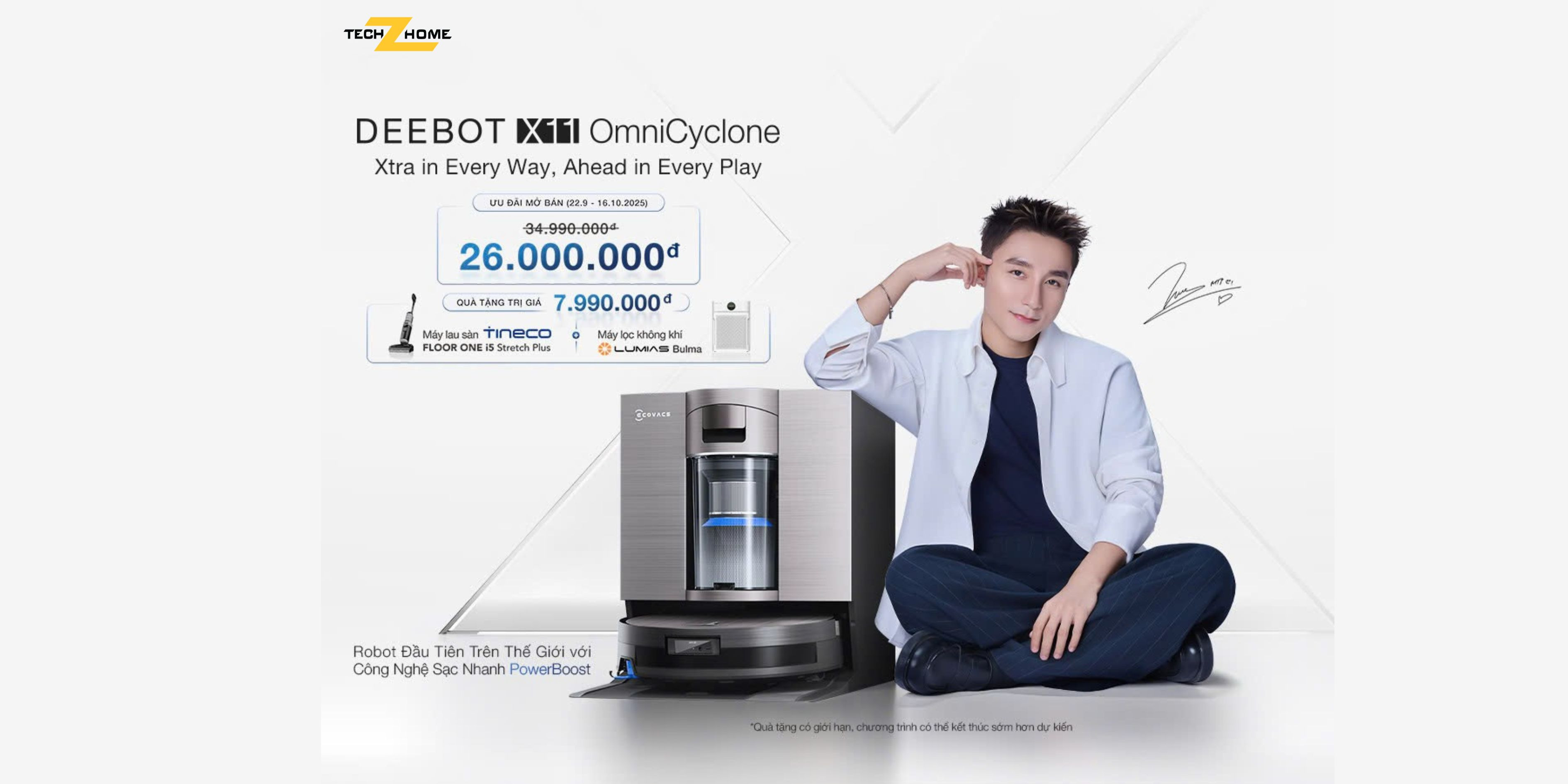 Review chân thực robot hút bụi Ecovacs X11 Omni Cyclone 