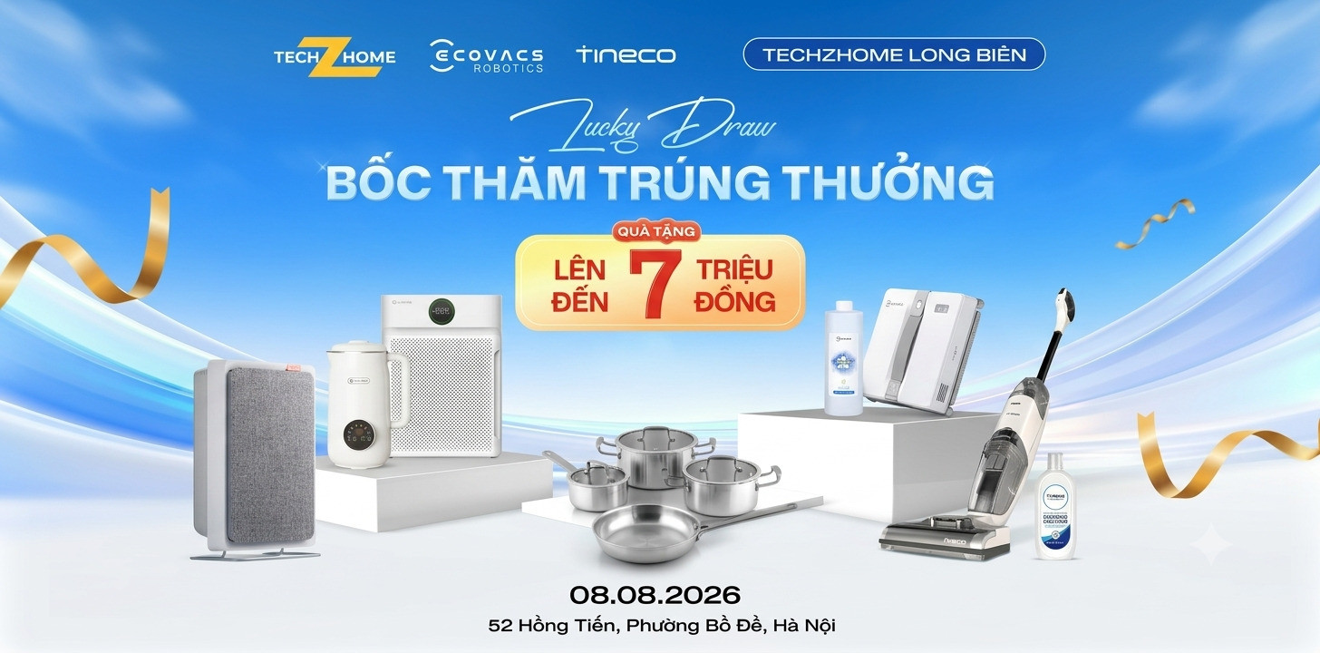 Khai trương Techzhome Long Biên - Bốc thăm trúng thưởng tới tới 7 triệu đồng 