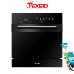 Máy rửa bát Texgio Dishwasher TGWF68GB - 11 Bộ Kết Nối Wifi, Sấy Khí Nóng