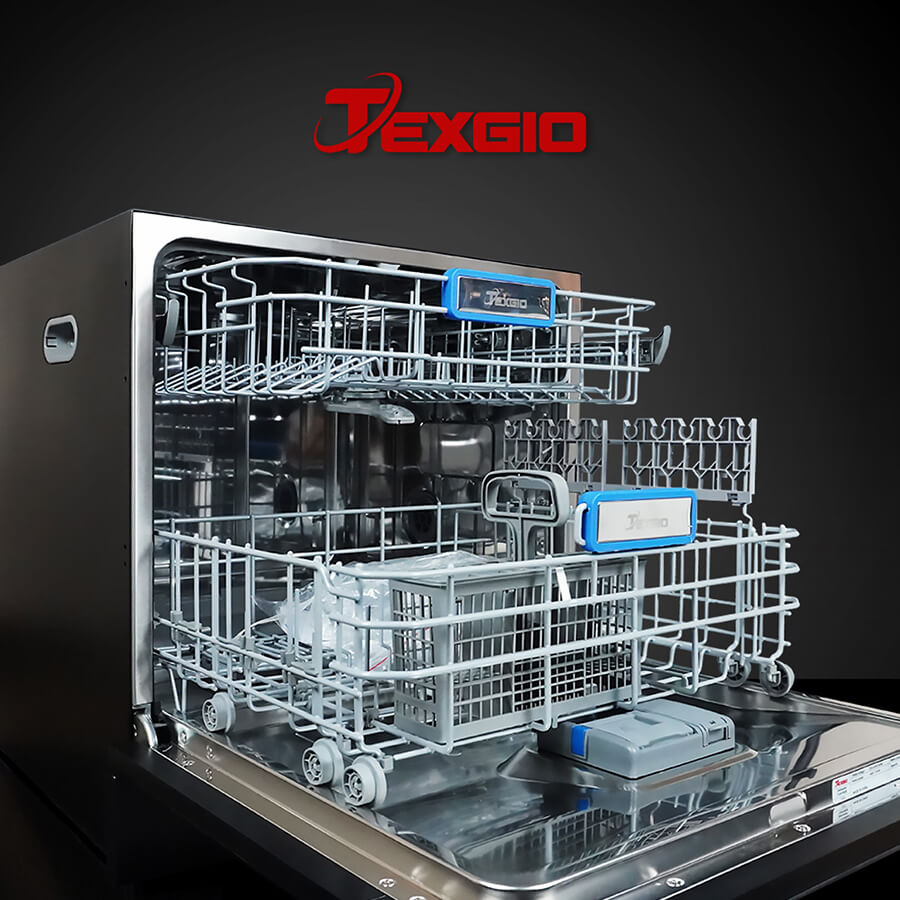 Máy rửa bát Texgio Dishwasher TGWF98SB - 11 Bộ Kết Nối WIFI, Sấy Khí Nóng, Diệt Khuẩn UV